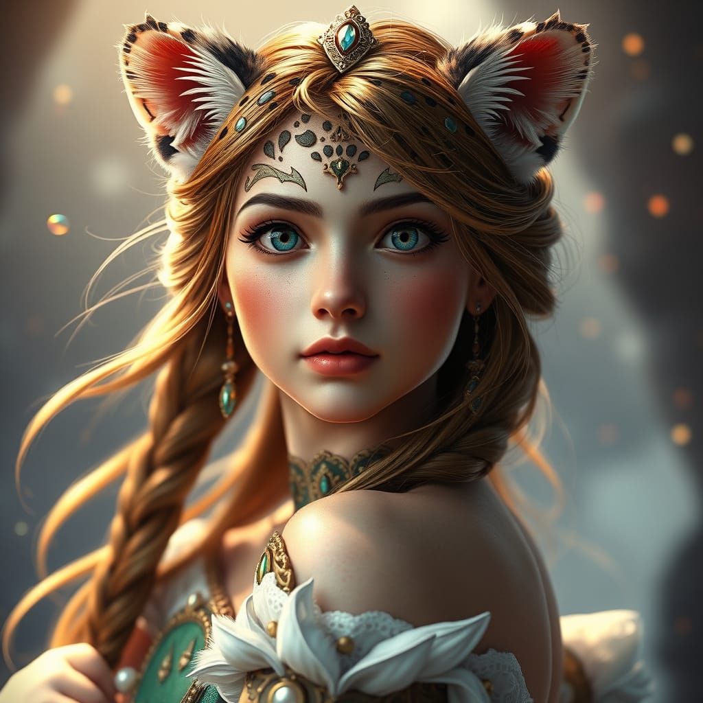 Princess of the Wild Realm in Vibrant Fantasy Art