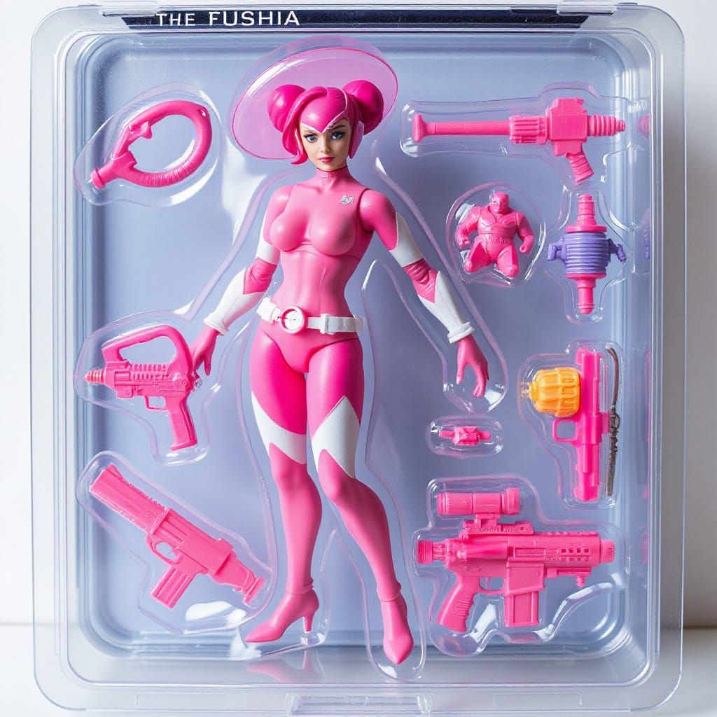 Cyberpunk Action Figure Toy in Blister Pack