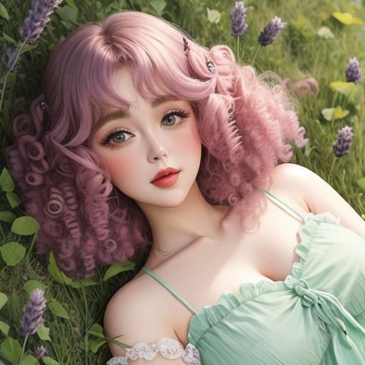 Pastel Portrait of a Smiling Young Woman