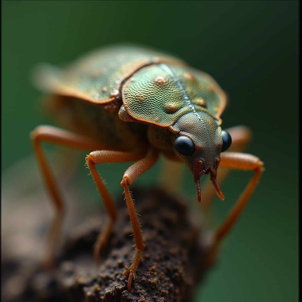 Magnificent Tessaratomidae Bug Closeup in Hyper-Realistic 35...