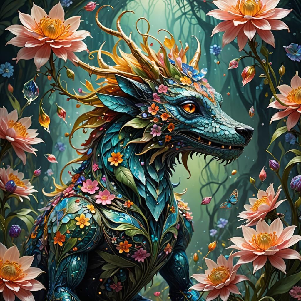 Floral Alien Creature in 5D Octane Render