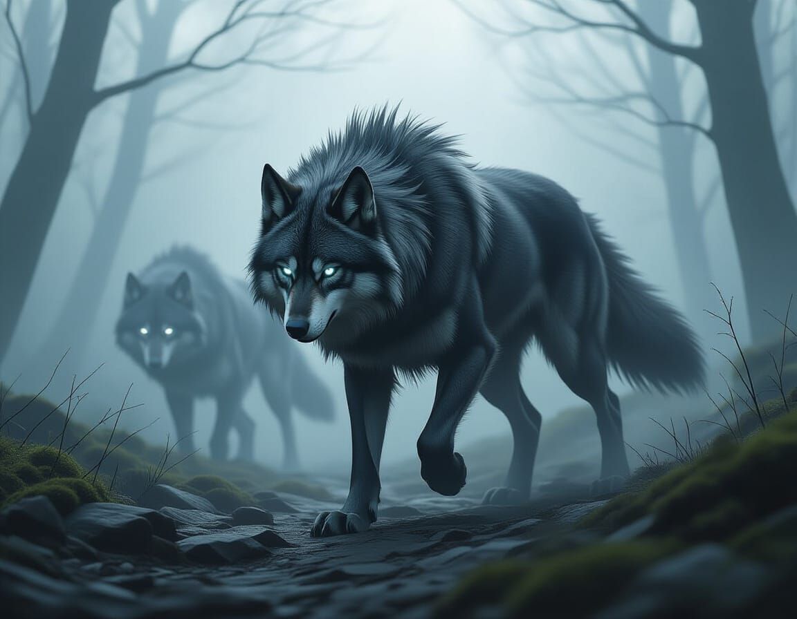 Shadowmane Stalkers in Misty Forests