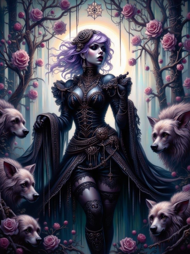 Gothic Santa Queen Reigns Over Winter Wonderland