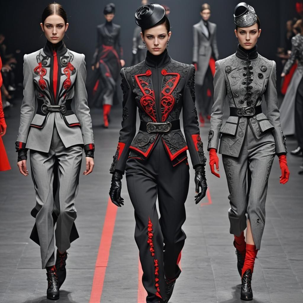 Avant-Garde Surrealist Pop Fashion in Runway Colors