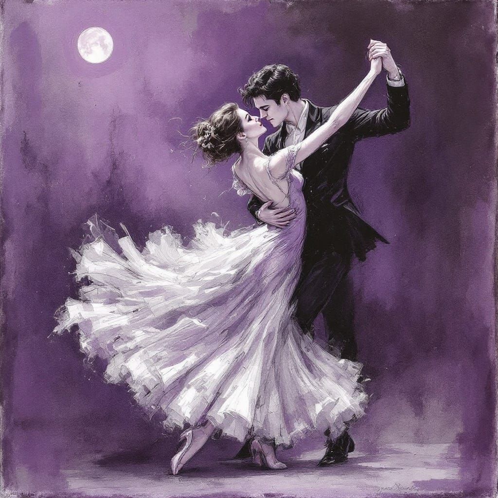 Ethereal Dance in Charcoal Hues