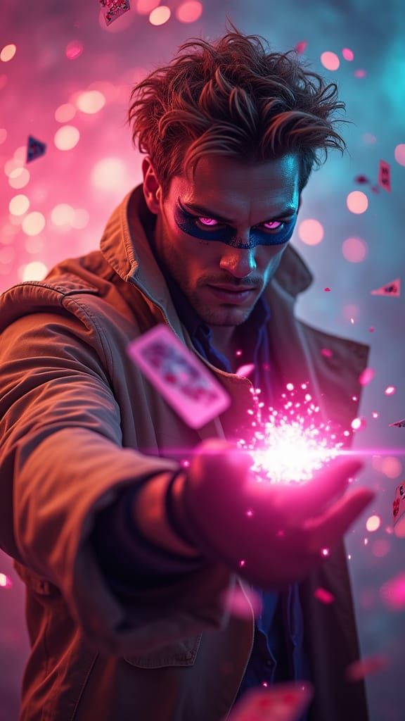 Charismatic Antihero in Vibrant Energy Storm