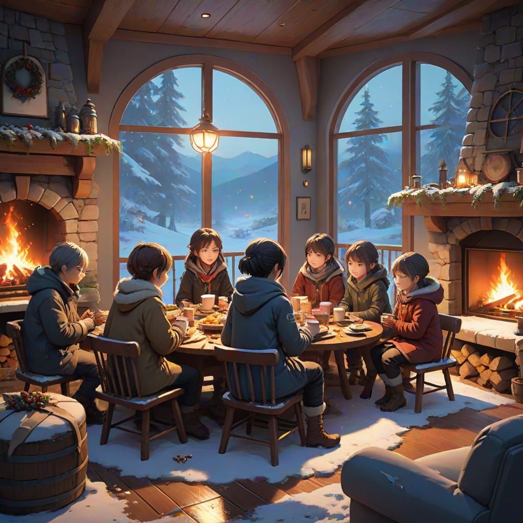 Golden Light Fills a Cozy Gathering of Children and Babies