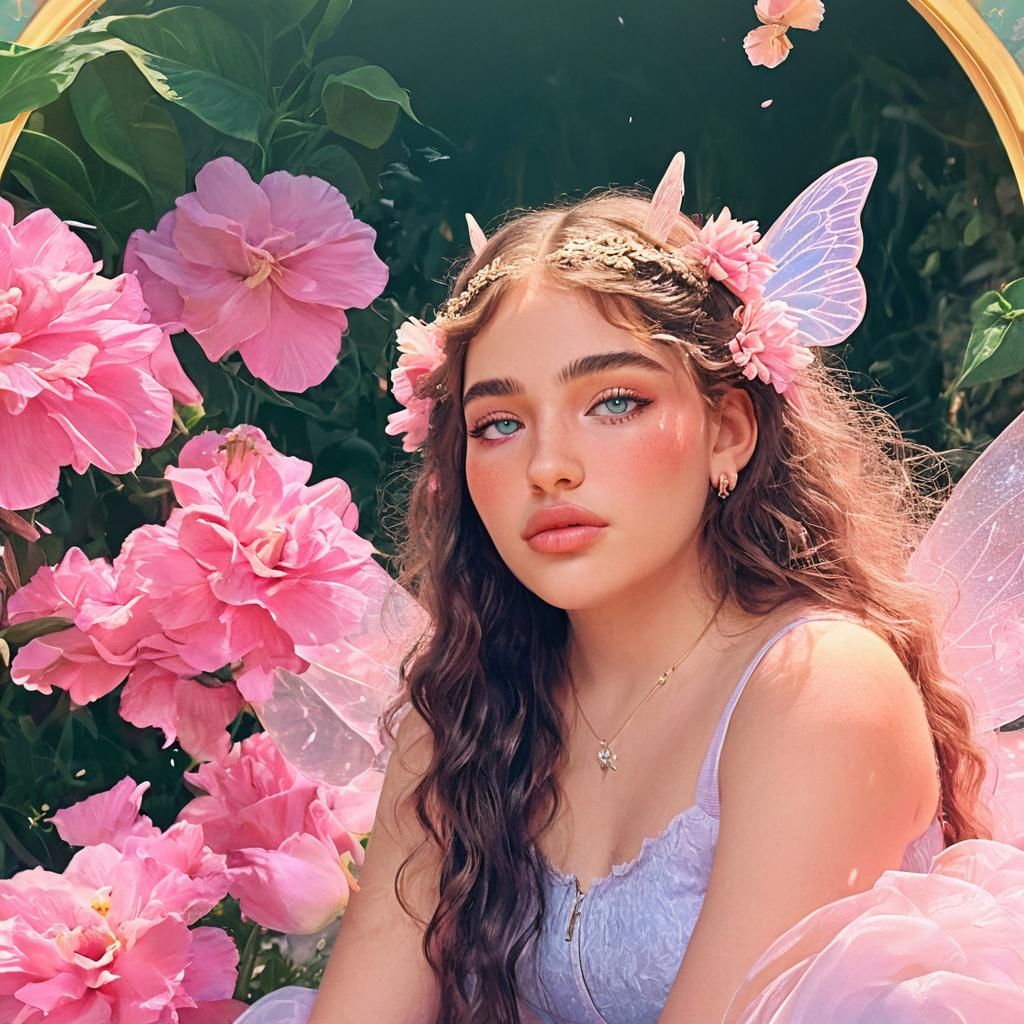 Fairy in Floral Home: Whimsical Concept Art