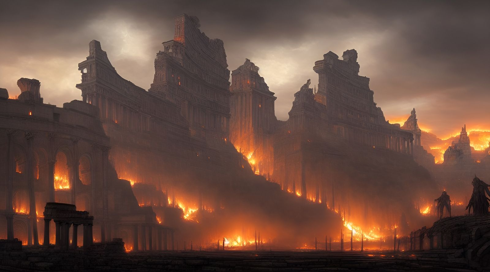 Rome Ablaze: An Epic and Detailed Vision