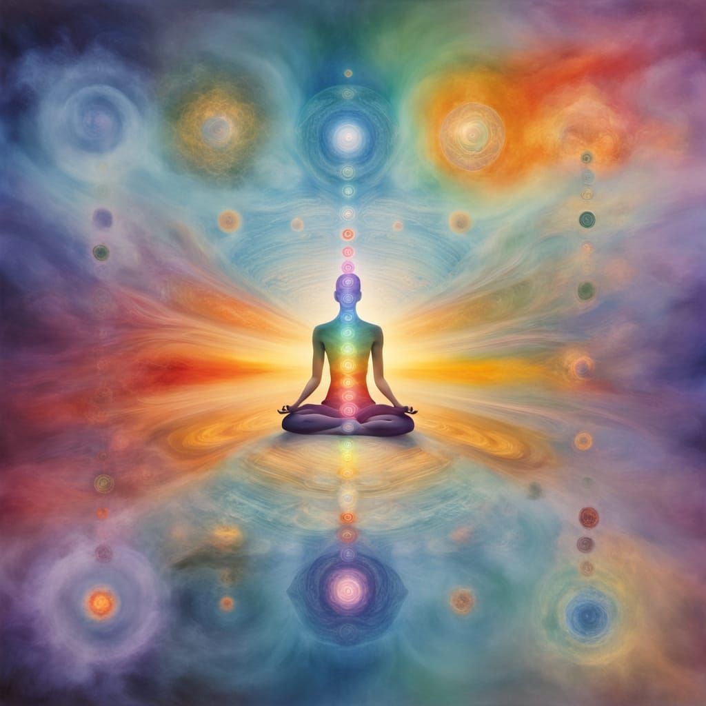 Ethereal Being Radiates Cosmic Light in Surreal Reiki Medita...
