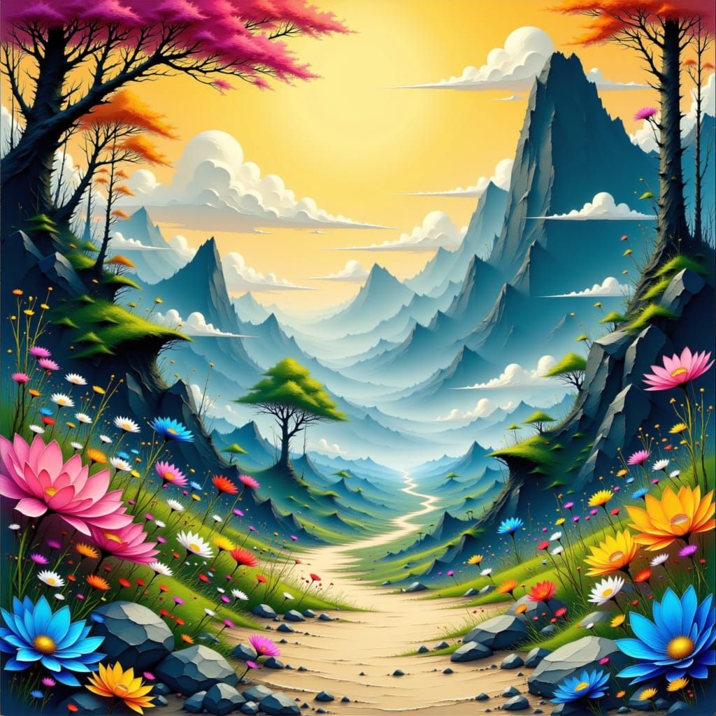 Yin-Yang Path in Japanese Landscape Art