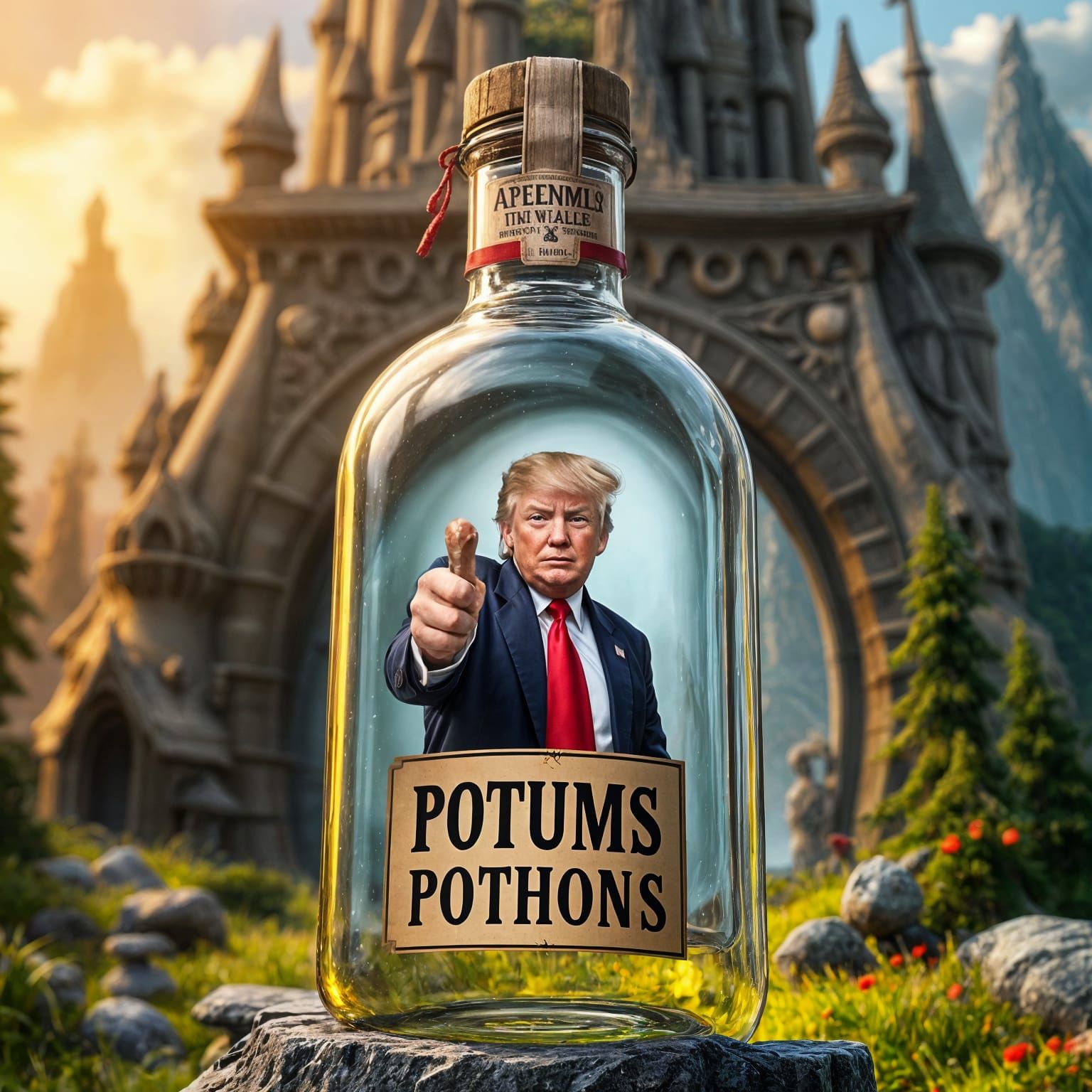 Humorous Trump Approval Potions in an Epic Fantasy Setting