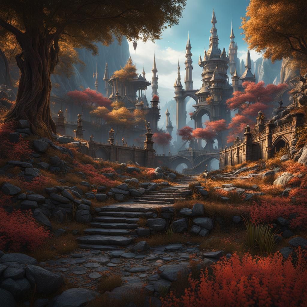 Fantastical Matte Painting in Deep Color