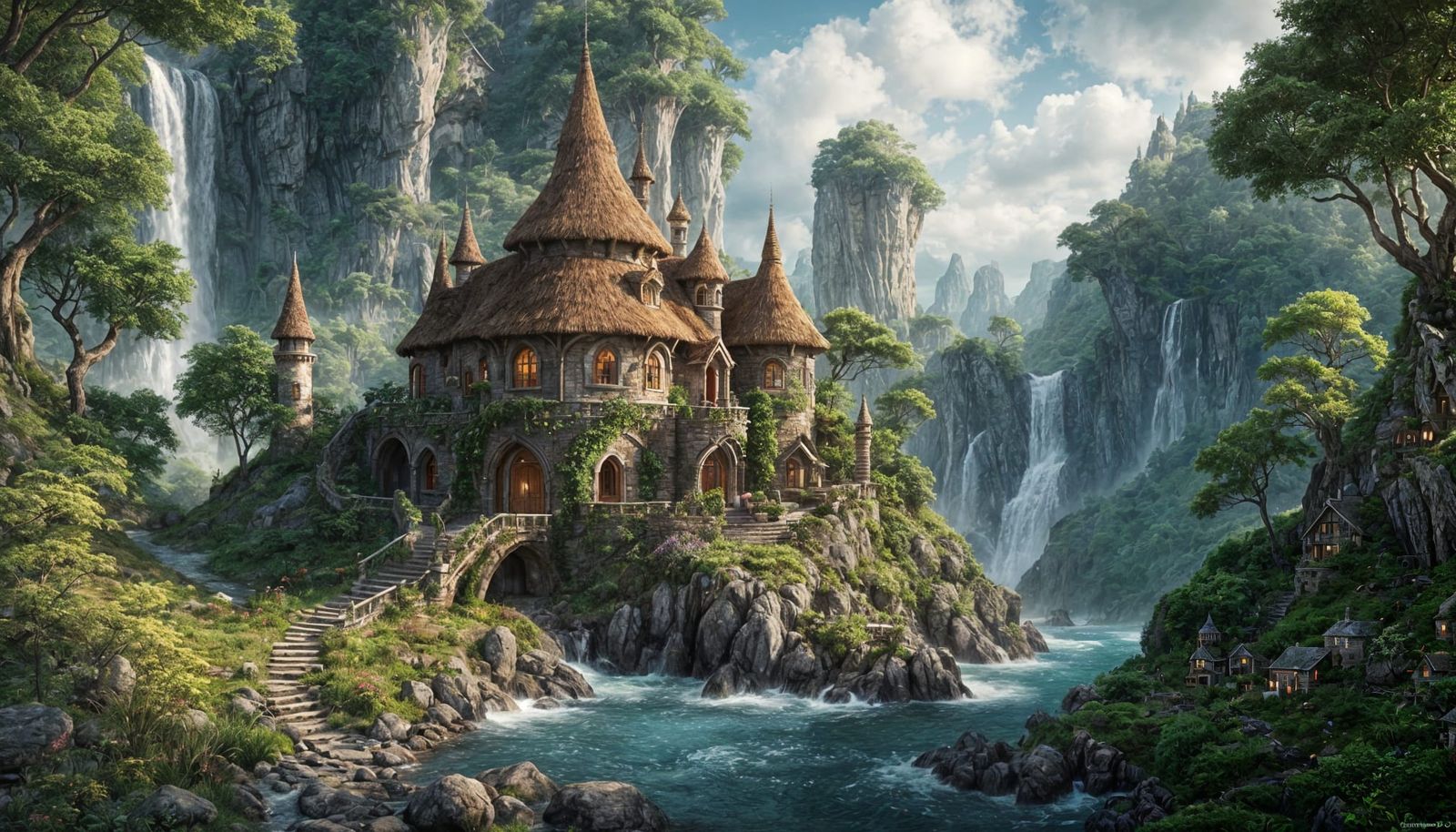 Elven Cottage Built into Cliffside Valley