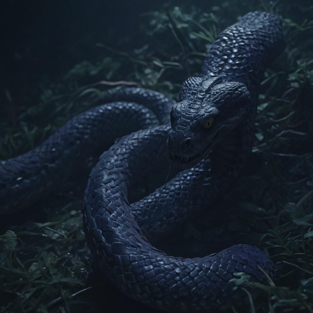 Eerie Grootslang Emerges from Shadows in 3D CGI