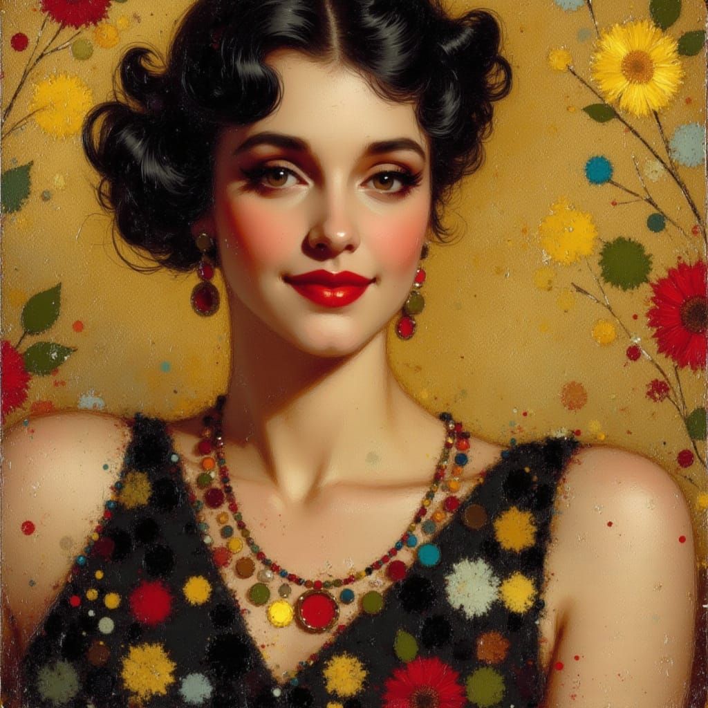 1920s Flapper Portrait in Art Deco Parlour