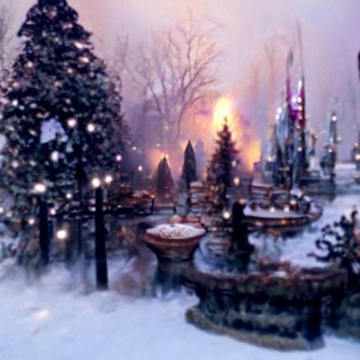 Ethereal Fantasy Scene: Ash Falling Like Snow