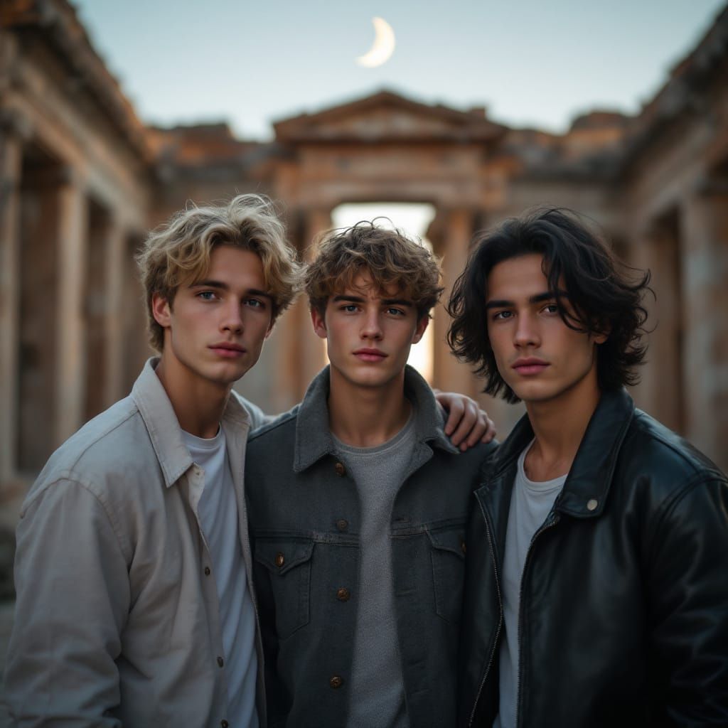 Derek, Mercer and Byron at the abandoned temple.