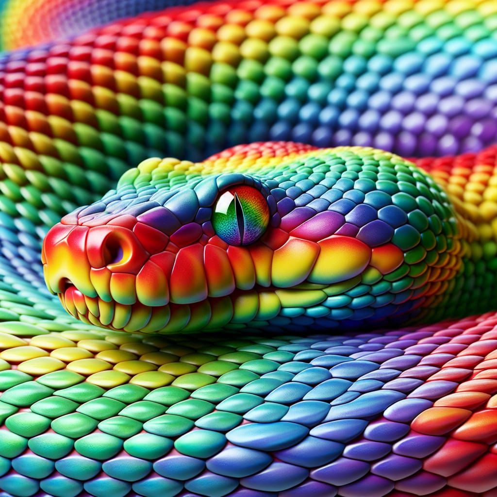 Rainbow Serpent: A Photorealistic Living Prism