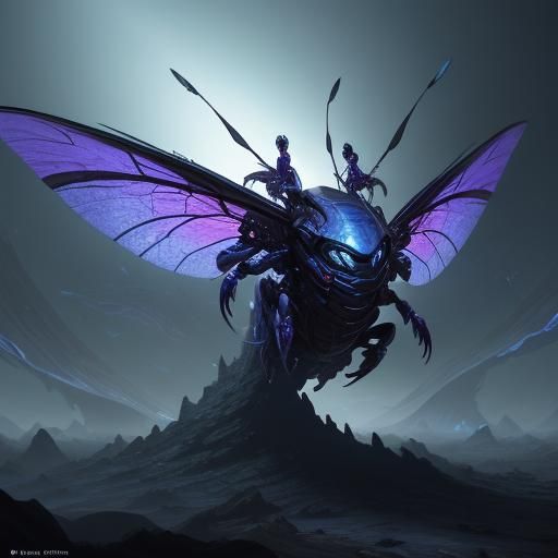 Luminari: Insectoid Creature in Detailed Matte Painting