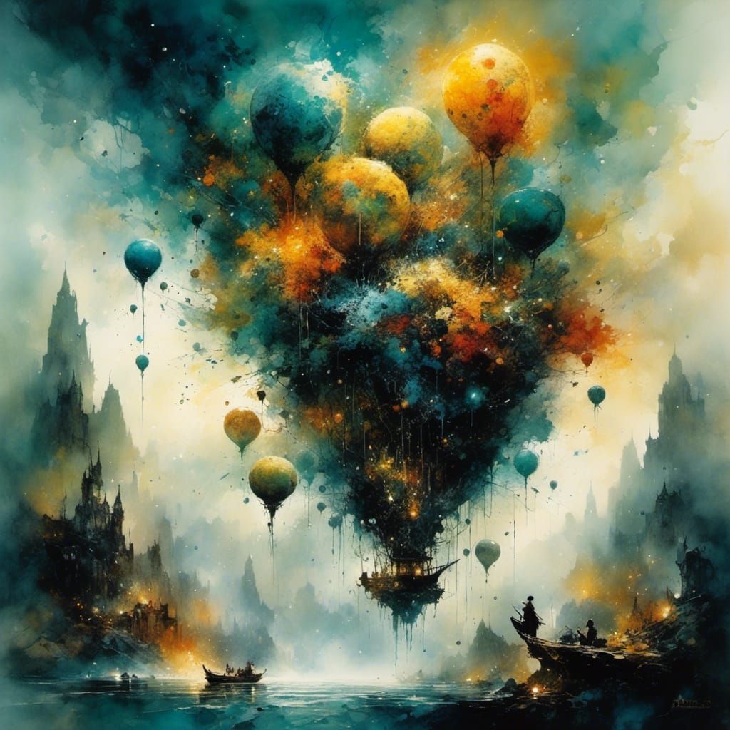 AI Image Mixing Asian and Ink Sketch Styles