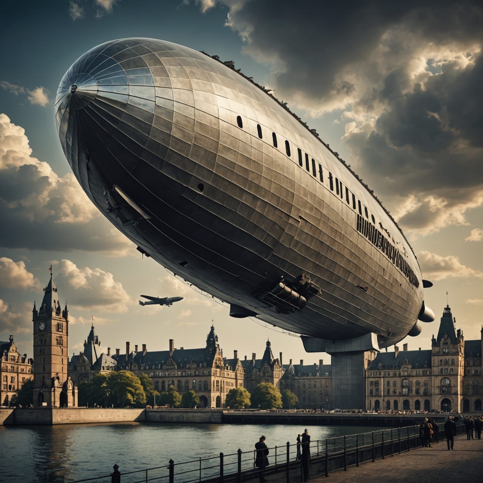 Vintage Travel Poster: The Hindenburg Zeppelin