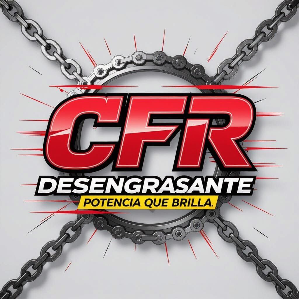 Bold Motorcycle Degreaser Logo with Metallic Chain