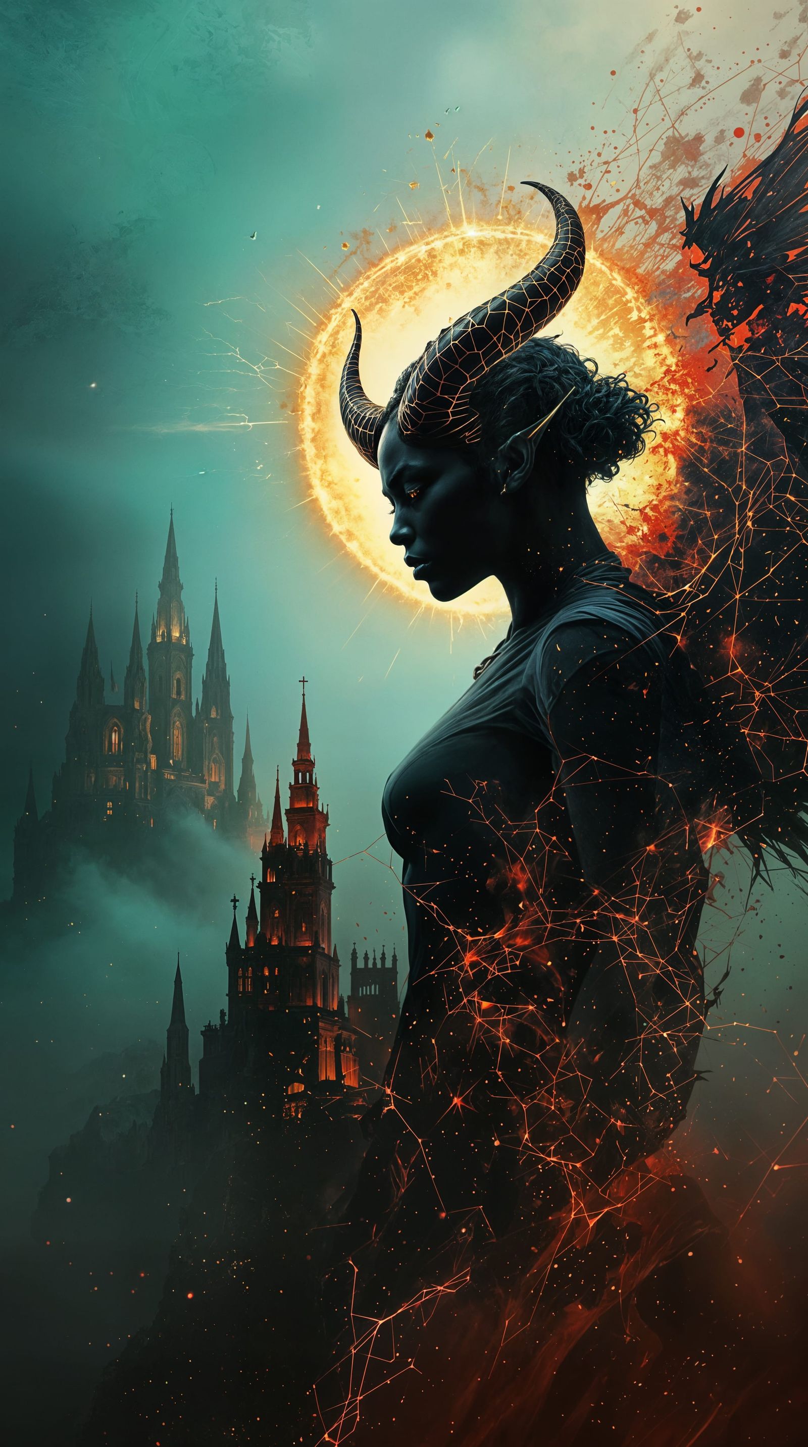 Powerful Demon in Ruined Cathedral