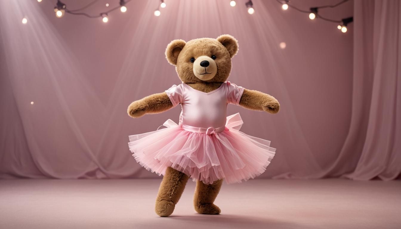 Ballet Bear: Teddy Bear Ballerina Mid-Pirouette