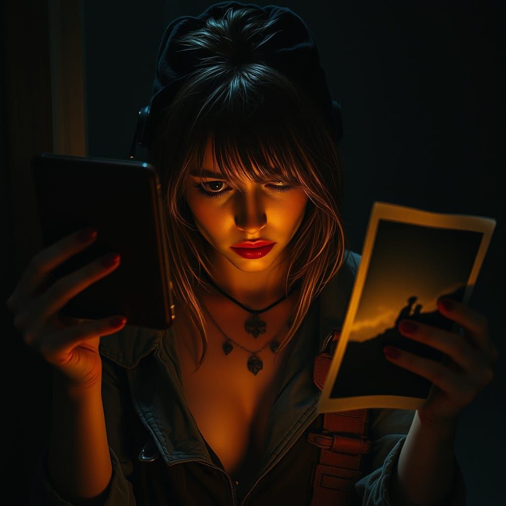 Lonely Figure in Shadows, Longing for the Past