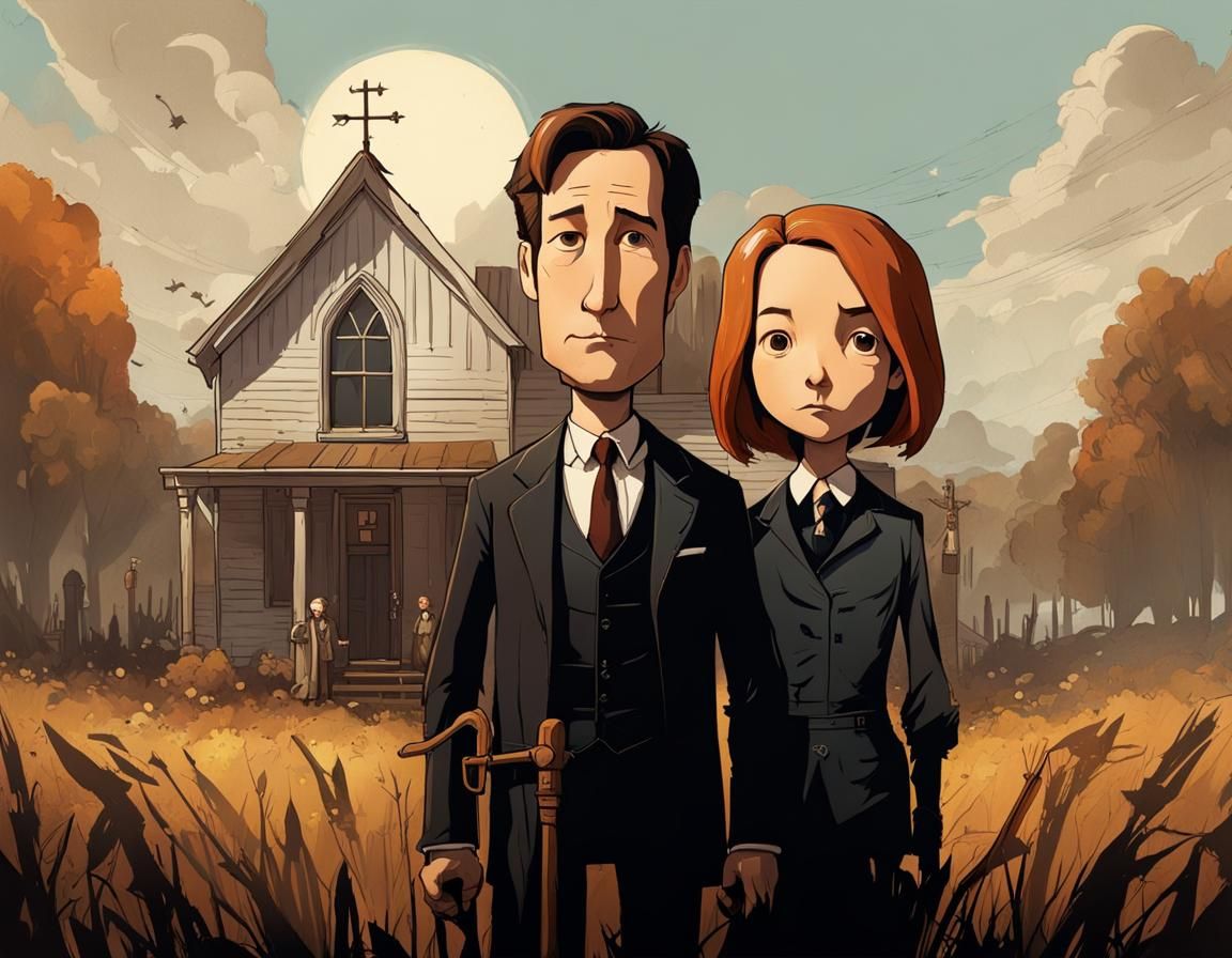 Mulder and Scully . . . X-Files Gothic