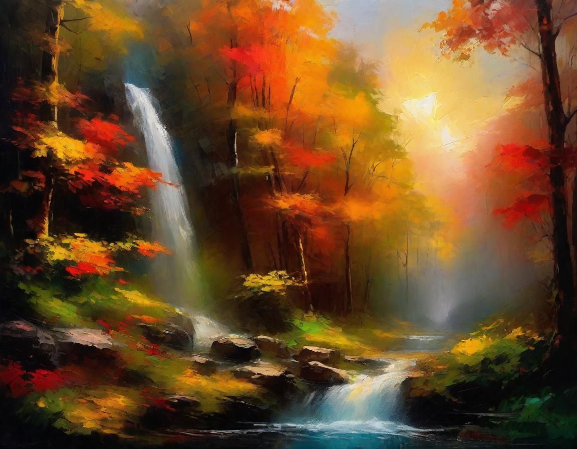 A waterfall in the forest