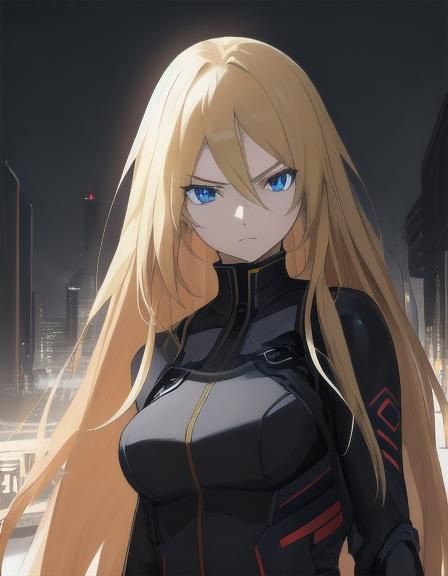 Anime Assassin Girl Portrait in Dynamic Lighting