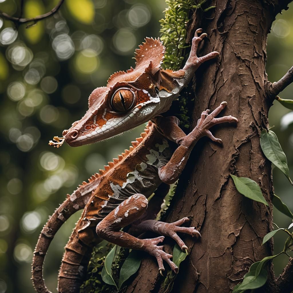 Camouflaged Gecko in Madagascar: Wildlife Photography