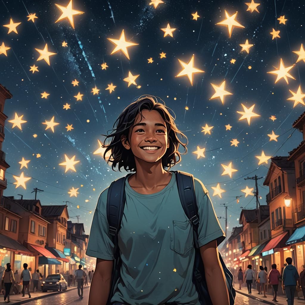 Vibrant City Night Concept Art