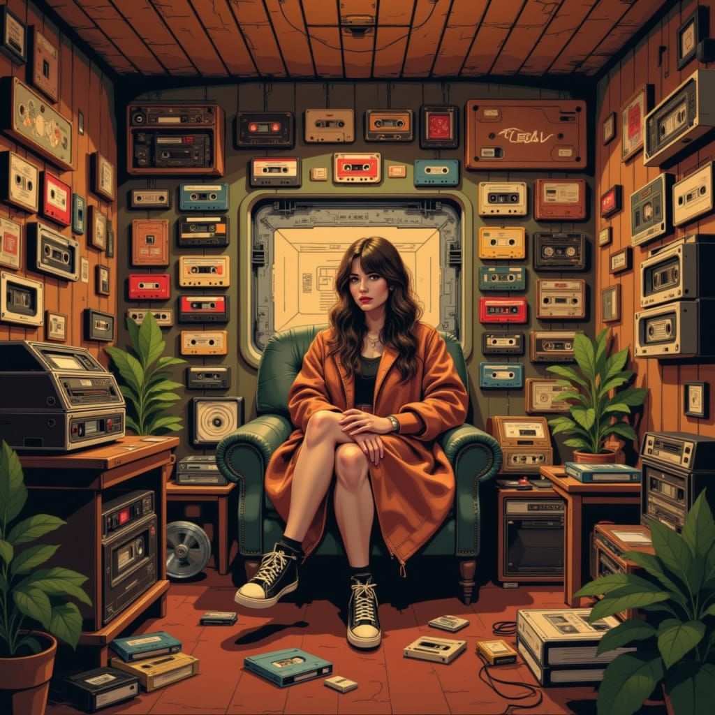 Tapecore House: A Nostalgic, Cozy Scene