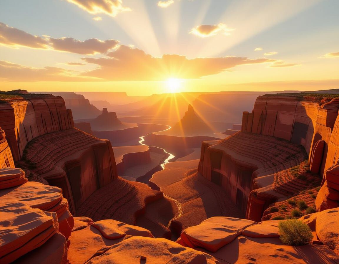 Golden Hour Canyon Vista