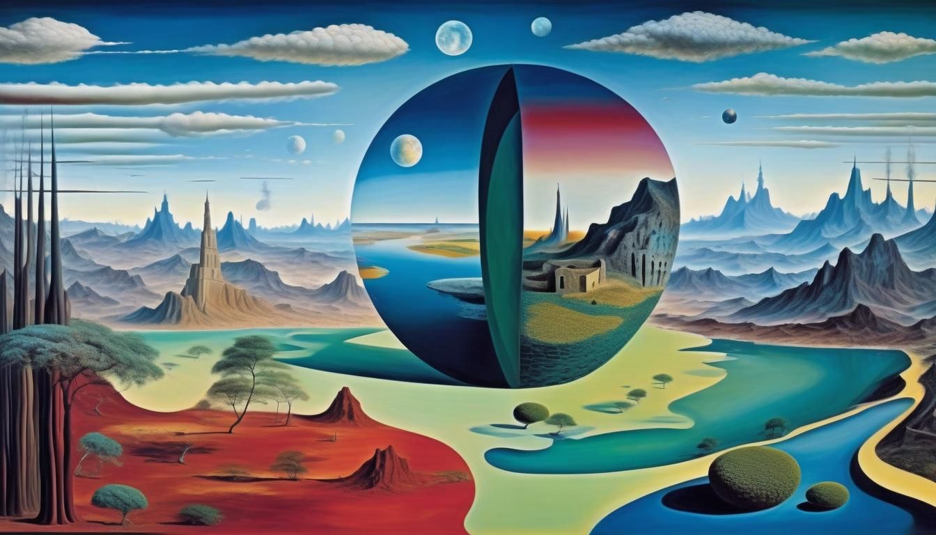 Surreal Dreamworld Landscape in Surrealist Style