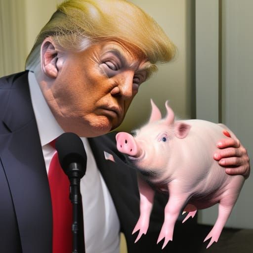 Woman Declares 'Pig is a Pig' to Man