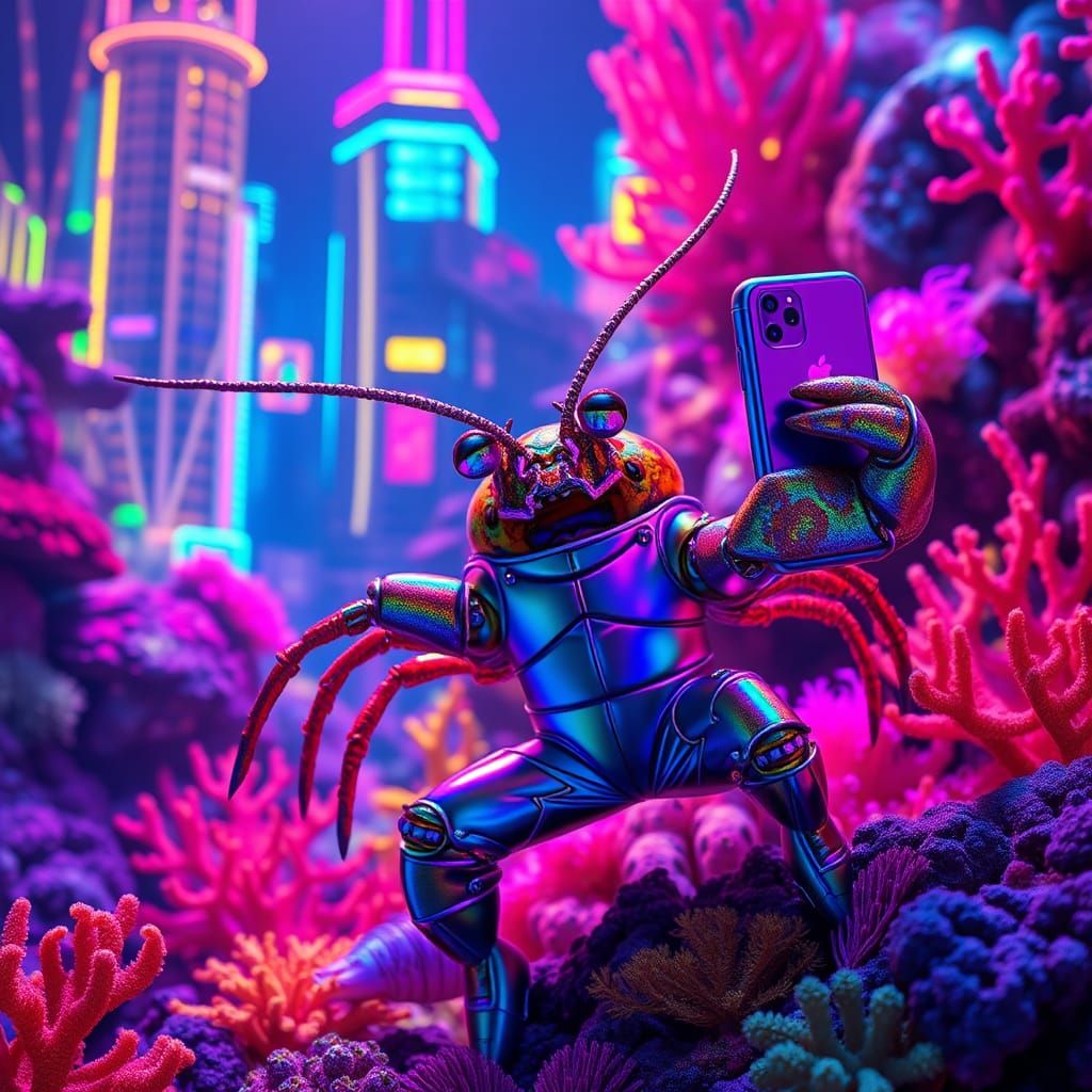 biogenesis: The Neon Nexus of Aquatic Avant-Garde