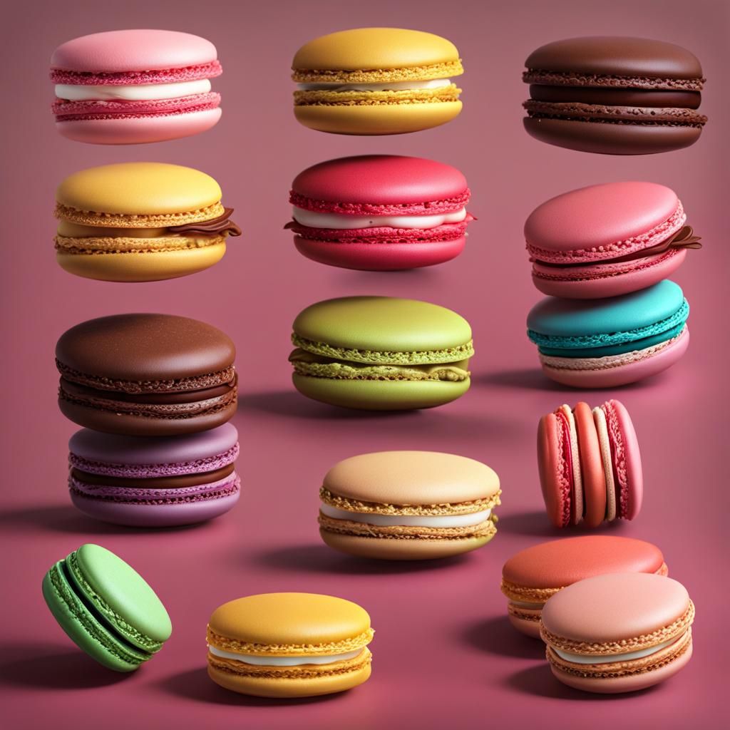Macaron Menu in Detailed Fantasy Digital Painting