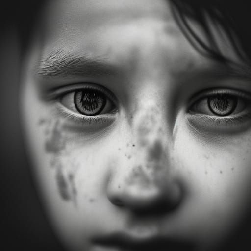 High Contrast Black and White Portrait