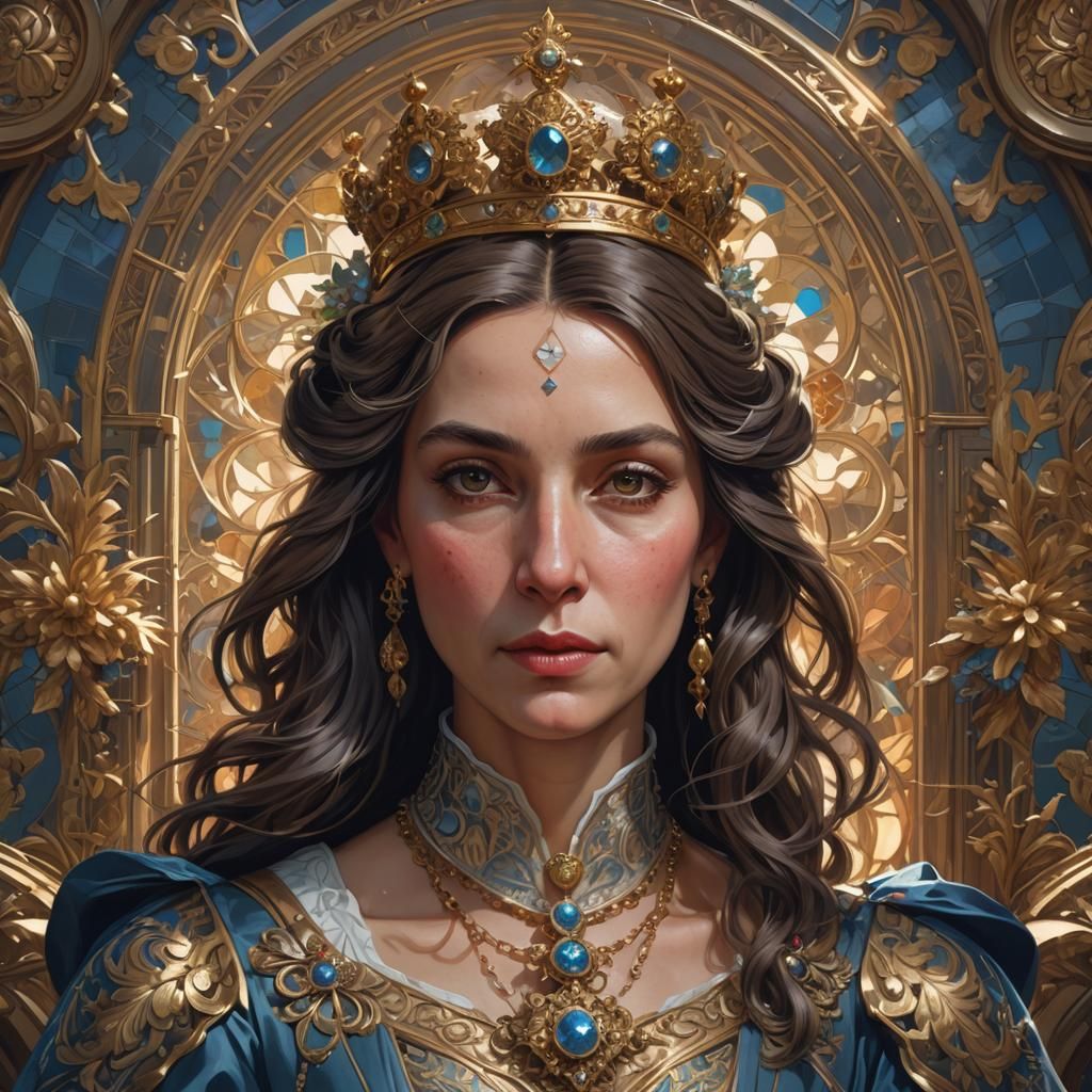 Queen Catherine of Braganza in Triadic Colors Concept Art