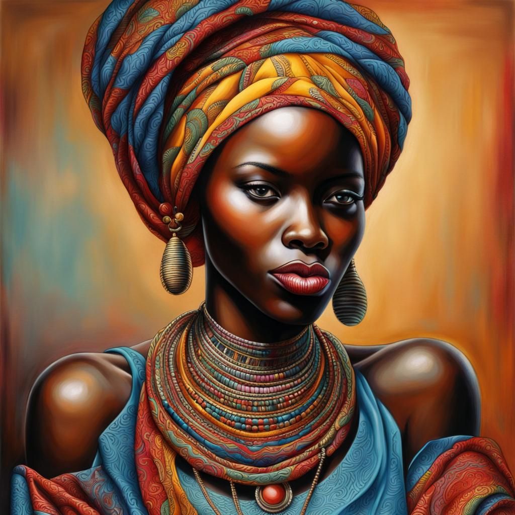 Vibrant Senegalese Woman Portrait