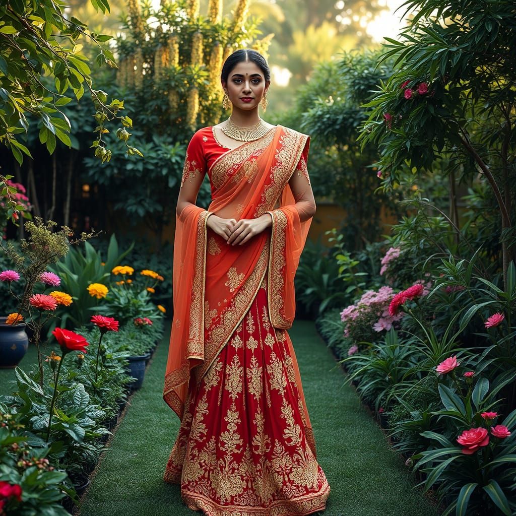 Saanvika in Elegant Sharara, Inspired by Raja Ravi Varma and...