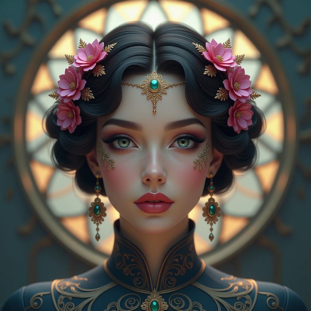 Intricate Perineurium Portrait with Hyper-Realistic Textures