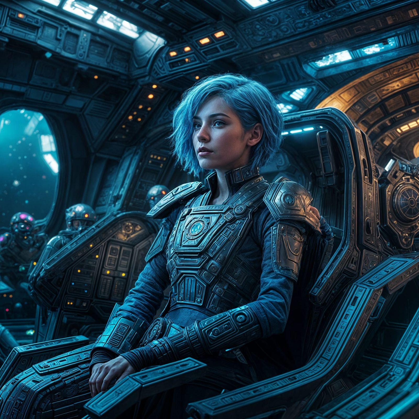 Future Princess on Starship: Digital Matte Painting