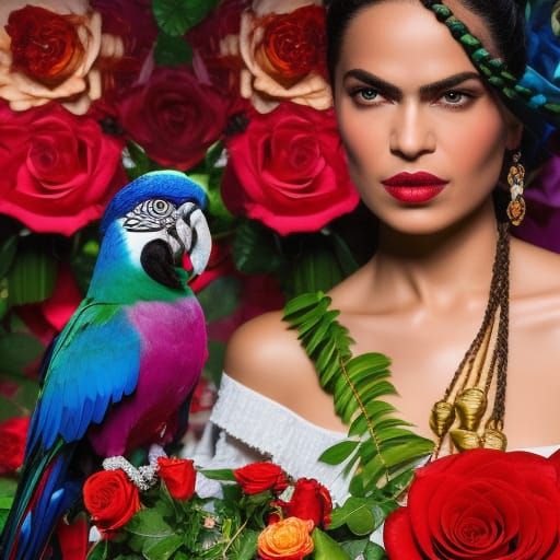 Pirate Portrait in Frida Kahlo Style