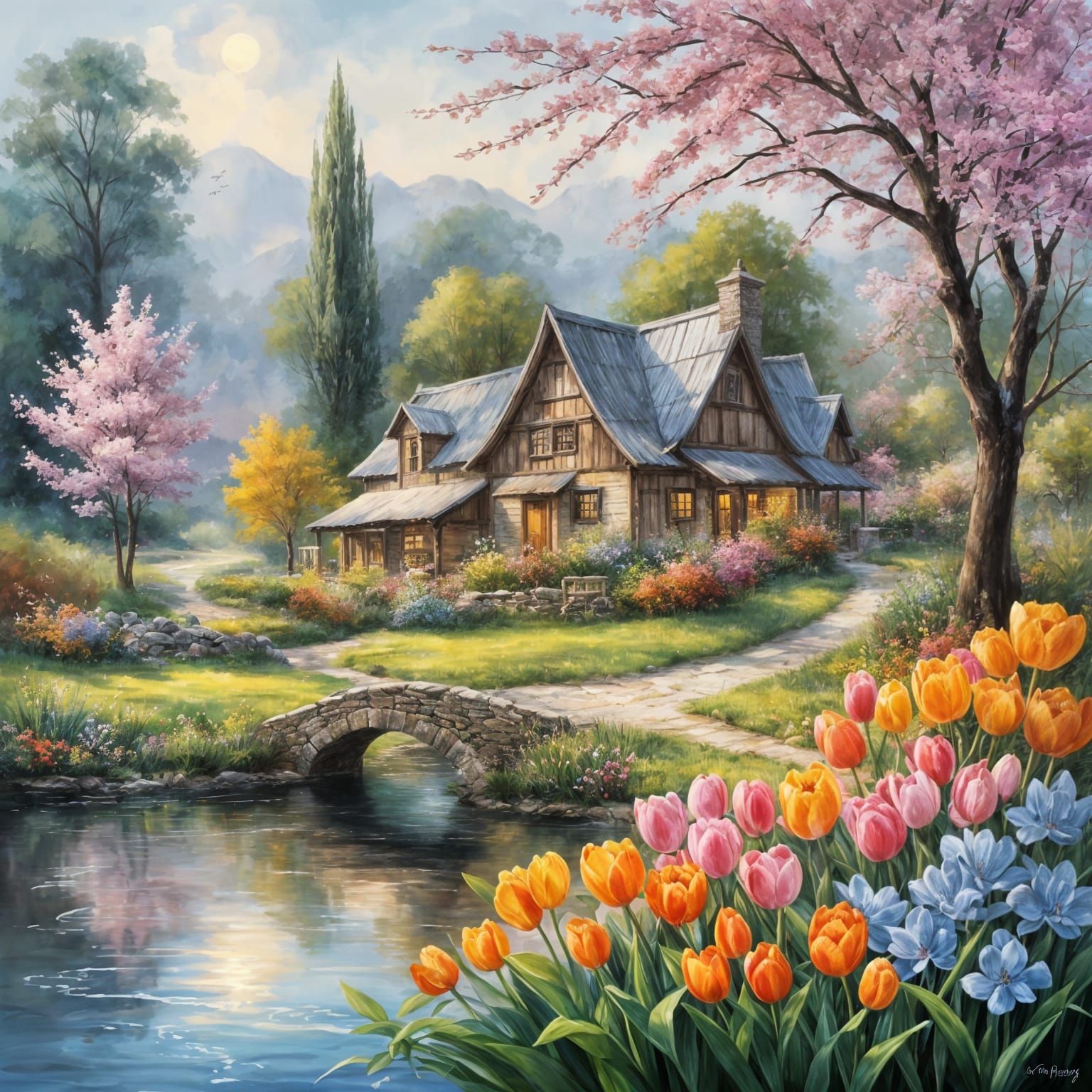 spring village.. 🌳💐
