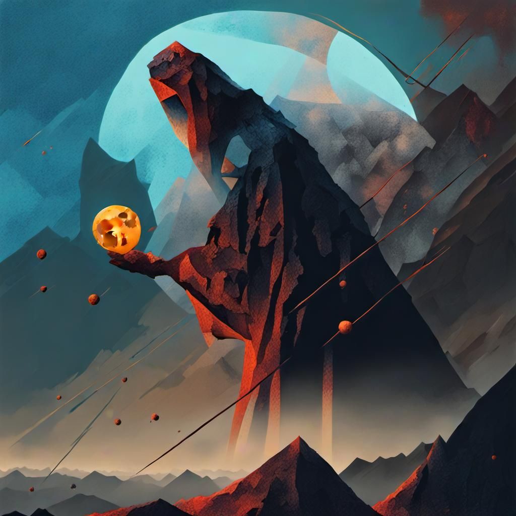 Mystic Dimension Gate with Girl in Fantasy Hourglass